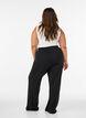 Pantalon ample taille haute en jersey, Noir, Model image number 2