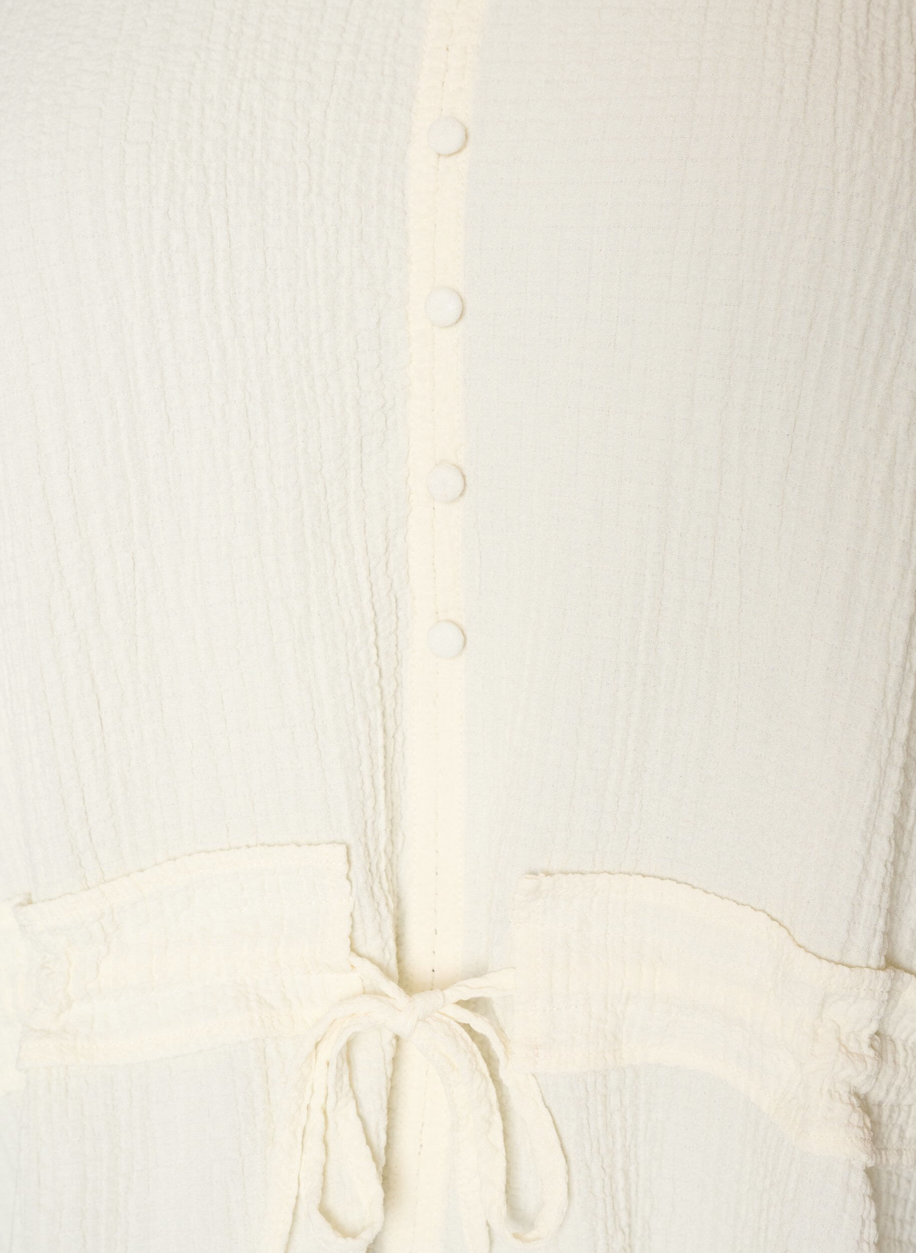 ZizziBlouse avec texture et lien &agrave; la taille, Vanille, Packshot image number 2