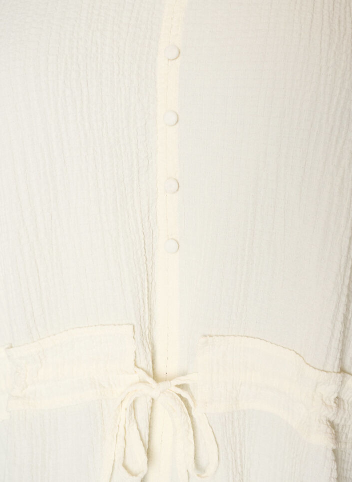 Blouse avec texture et lien &agrave; la taille, Vanille, Packshot image number 2