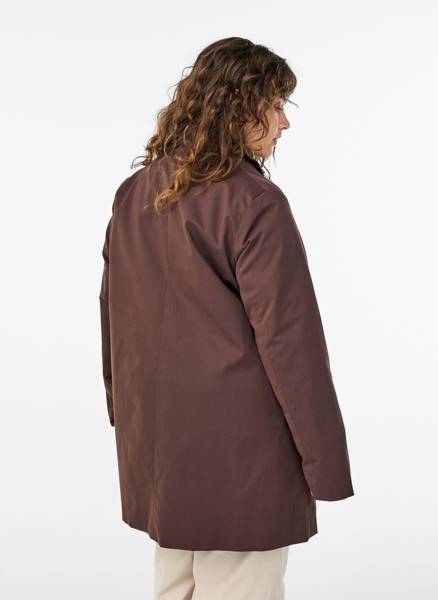 ZizziVeste de printemps hydrofuge avec coupe en A, Marron, Model image number 2