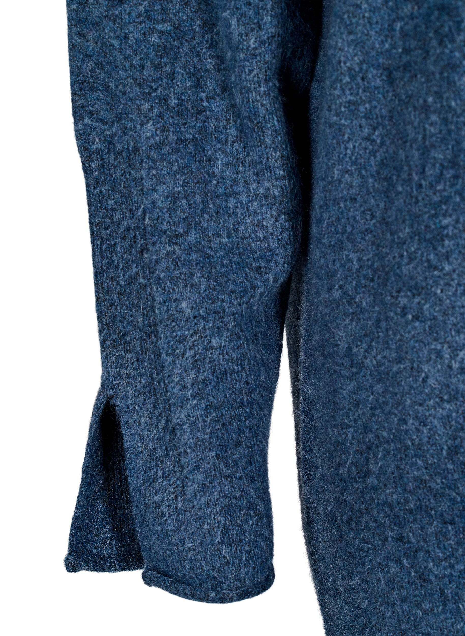 Zizzi Robe en tricot avec des fentes, Bering Sea Mel., Packshot image number 3