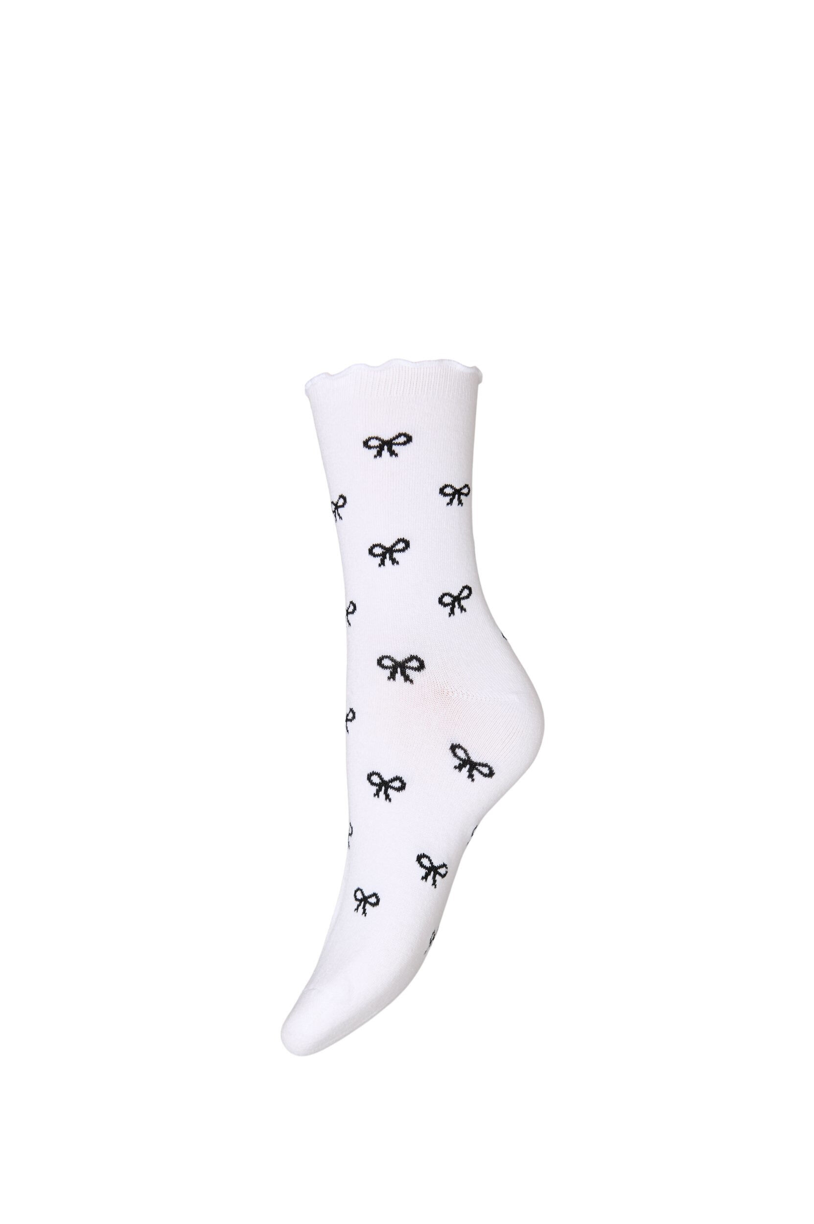 Zizzi Chaussettes en coton &agrave; motifs, Blanc, Packshot image number 0