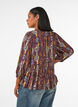 Blouse &agrave; imprim&eacute; cachemire et d&eacute;tails en dentelle, Violet, Model image number 2