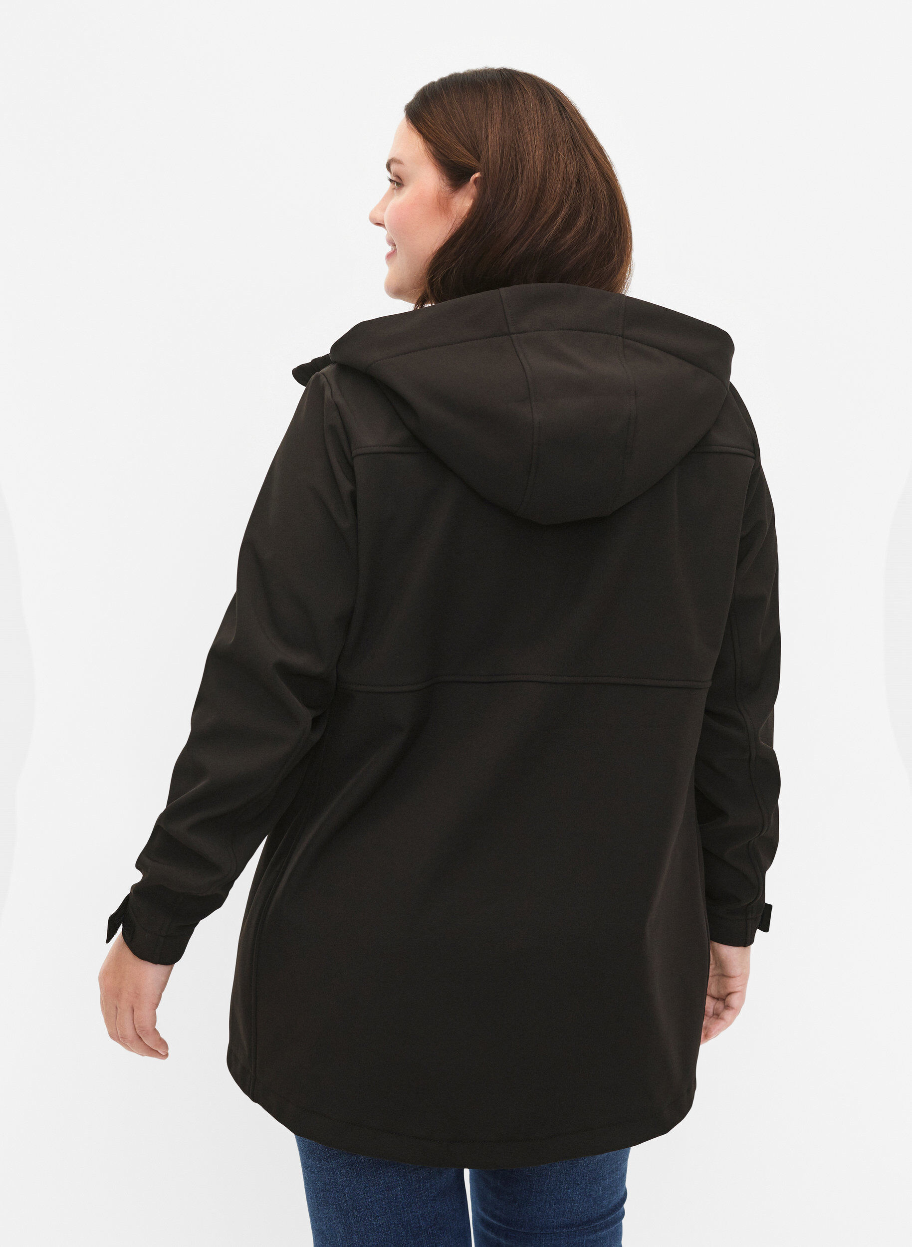 Zizzi  Veste softshell courte avec des poches, Black, Model image number 1