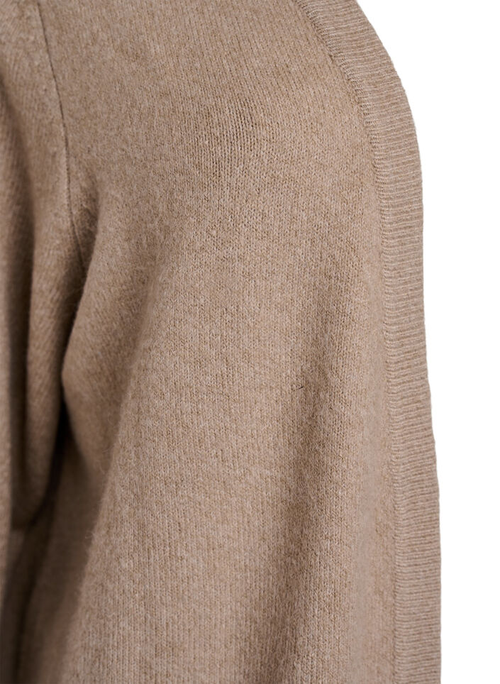 Cardigan en tricot c&ocirc;tel&eacute; avec poches, Beige, Packshot image number 2