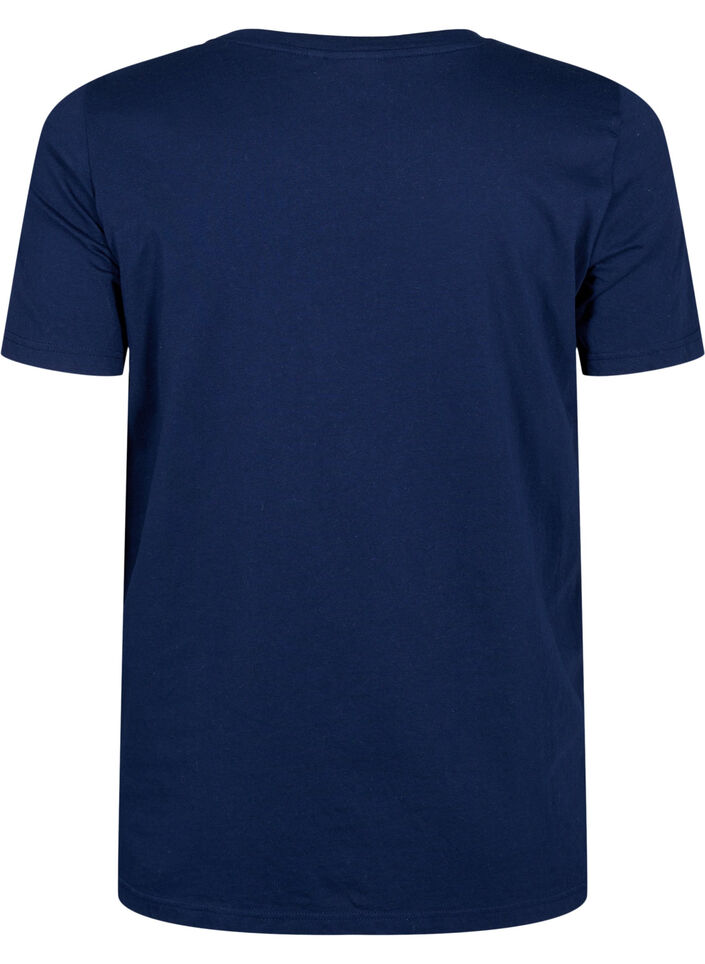 T-shirts de Noël en 100 % coton, Navy B. w. LetItSnow, Packshot image number 1