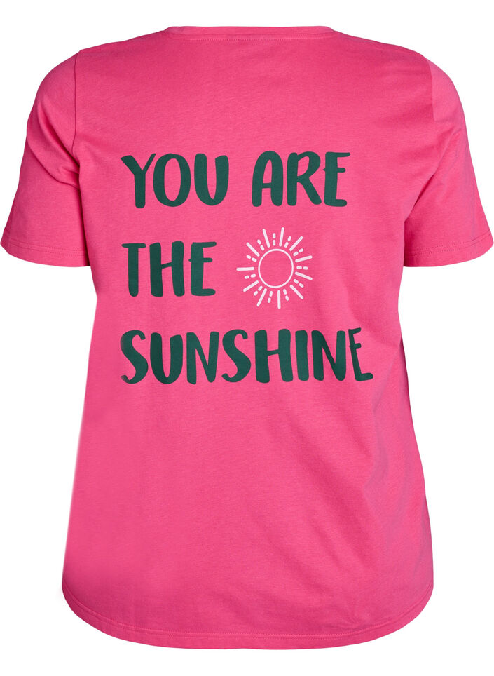 T-shirt imprim&eacute;, Rose, Packshot image number 1