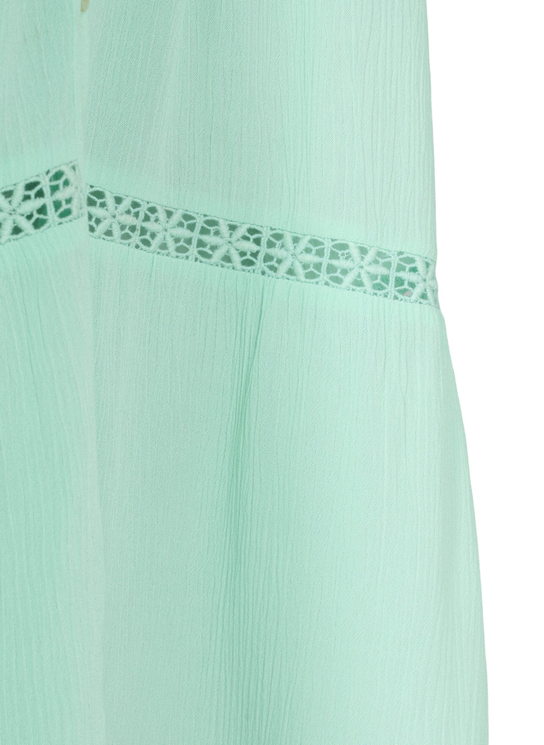 Zizzi Tunique de plage avec &eacute;paulettes, Brook Green, Packshot image number 3