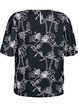 Chemisier &agrave; manches courtes avec motif brod&eacute;, Noir, Packshot image number 1