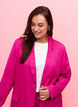 Blazer jacquard ton sur ton en viscose, Rose Violet, Model image number 2