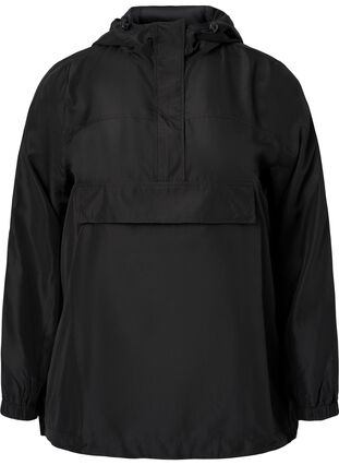 Anorak avec capuche et poche, Black, Packshot image number 0
