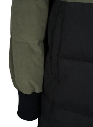 Manteau d'hiver long avec bloc de couleurs, Grape Leaf W/Blk, Packshot image number 3