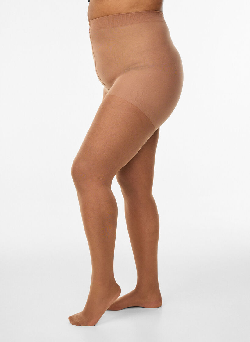 Collants brillants effet bronz&eacute; 30&nbsp;deniers, Beige, Model image number 0