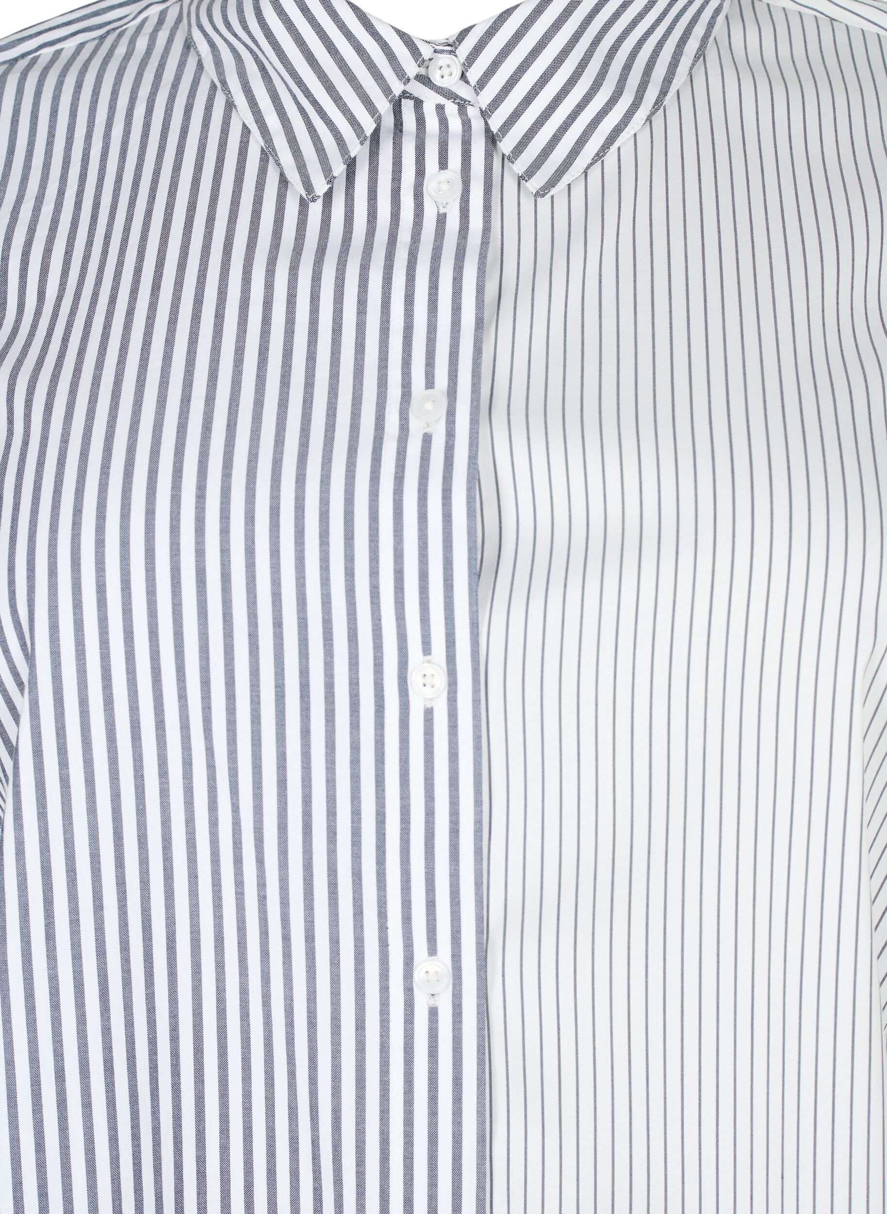 Zizzi Chemise &agrave; manches longues avec rayures, Lava Smoke Stripe, Packshot image number 2