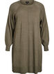 Robe courte en maille &agrave; manches raglan et couture centrale, Vert Kaki, Packshot image number 0