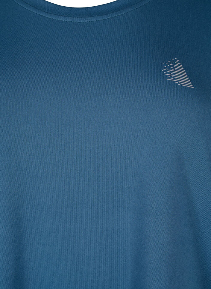 Chemisier d&rsquo;entra&icirc;nement &agrave; manches 3/4, Bleu p&eacute;trole, Packshot image number 2