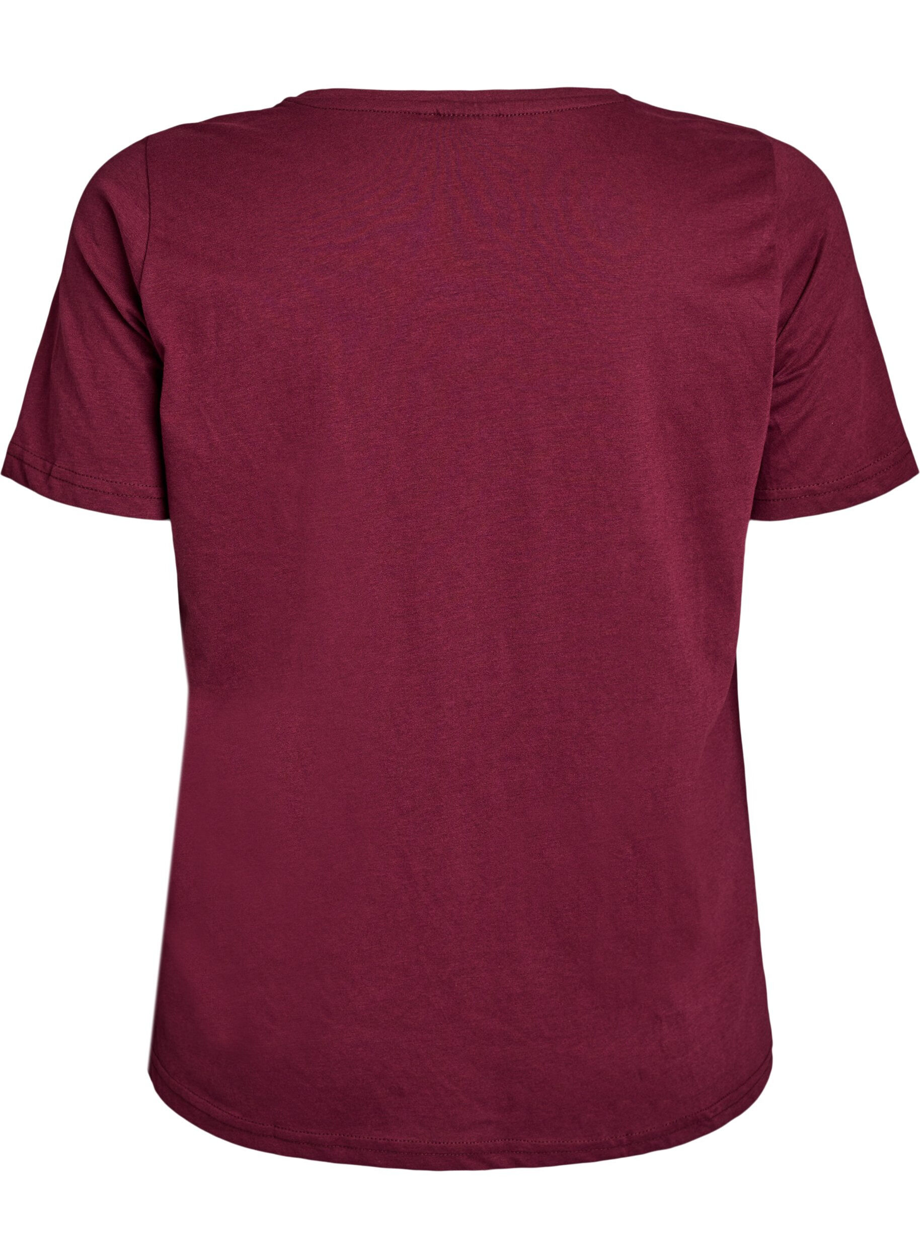 ZizziT-shirt imprim&eacute;, Bordeaux, Packshot image number 1