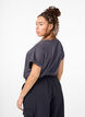 T-shirt &agrave; manches courtes en m&eacute;lange de coton, Gris anthracite, Model image number 2