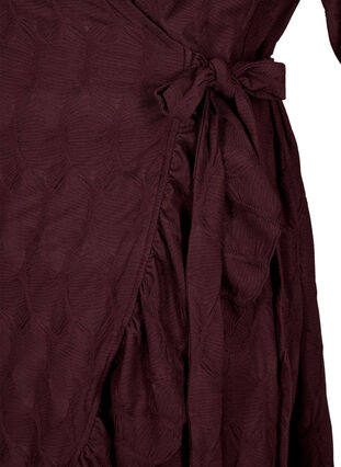 FLASH - Robe enveloppante à manches 3/4, Fudge, Packshot image number 3