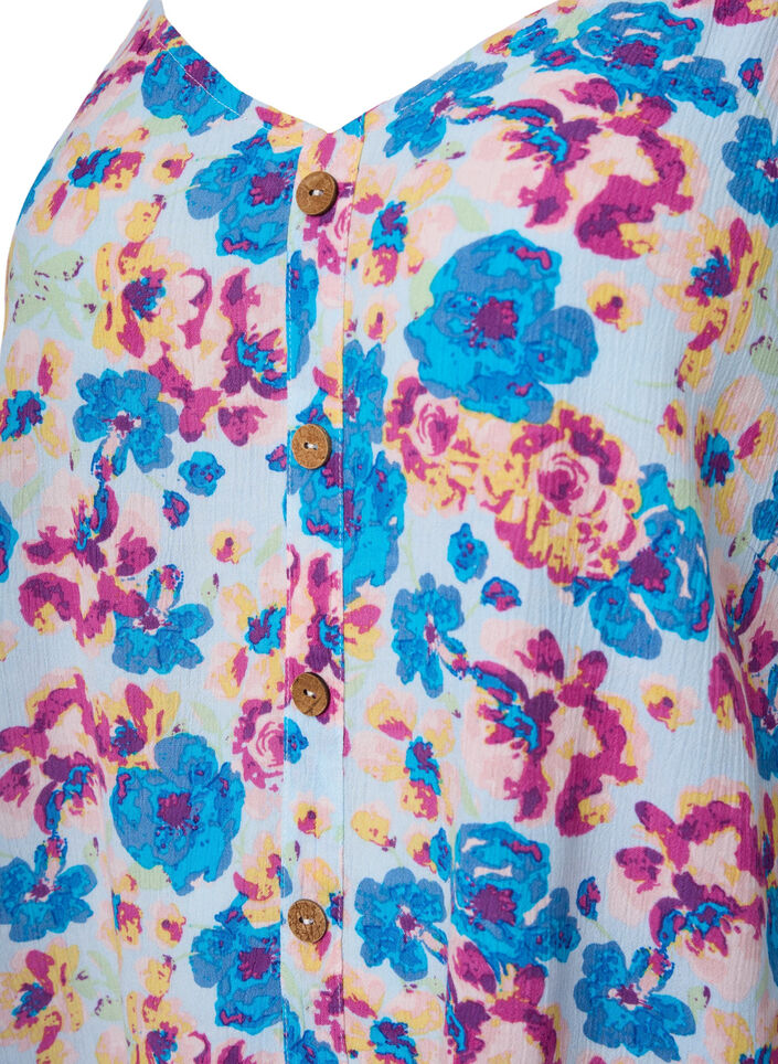Top à bretelles fleuri en viscose, Multi Flower AOP, Packshot image number 2