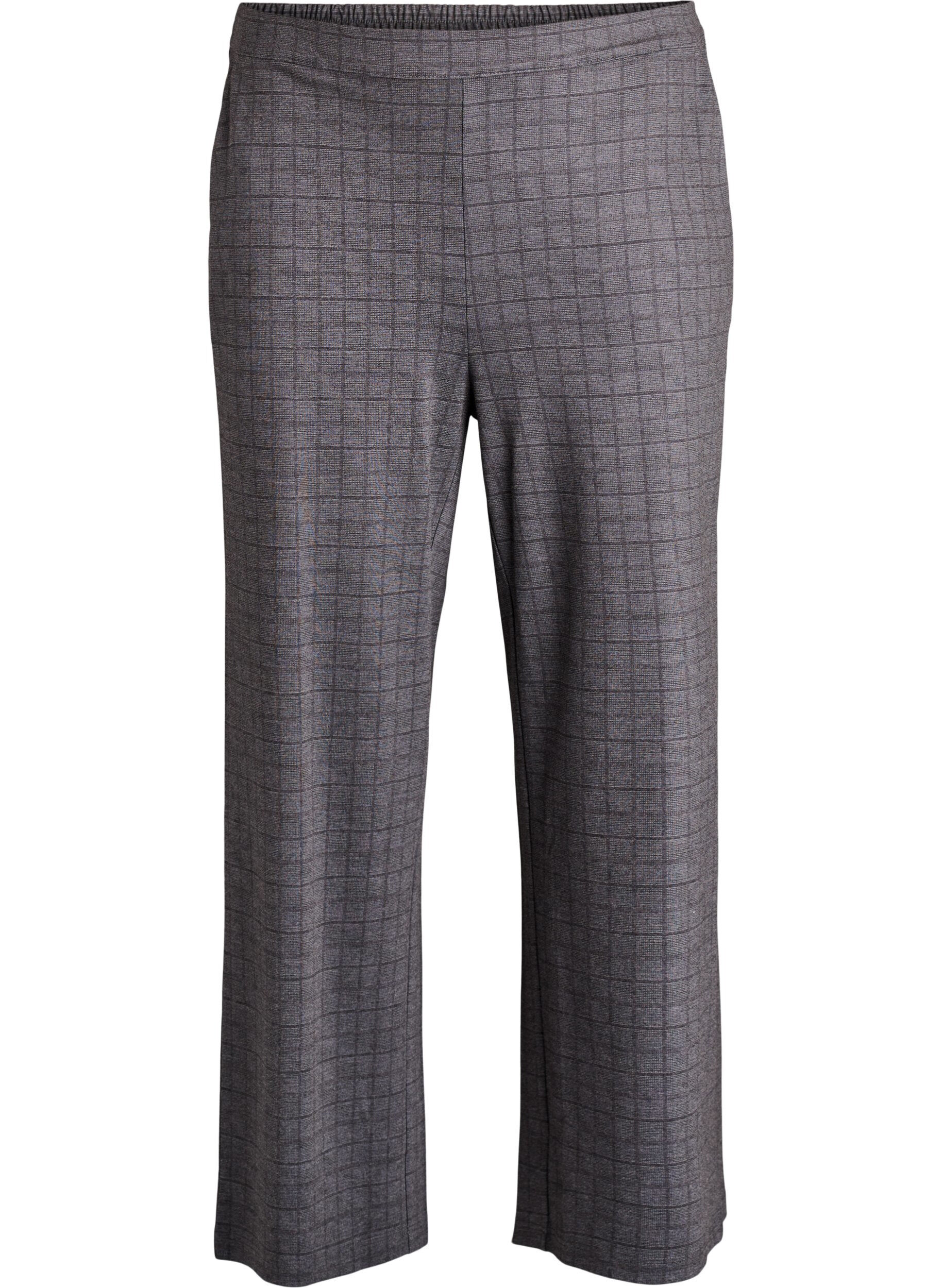 Pantalon &agrave; carreaux &agrave; coupe ample