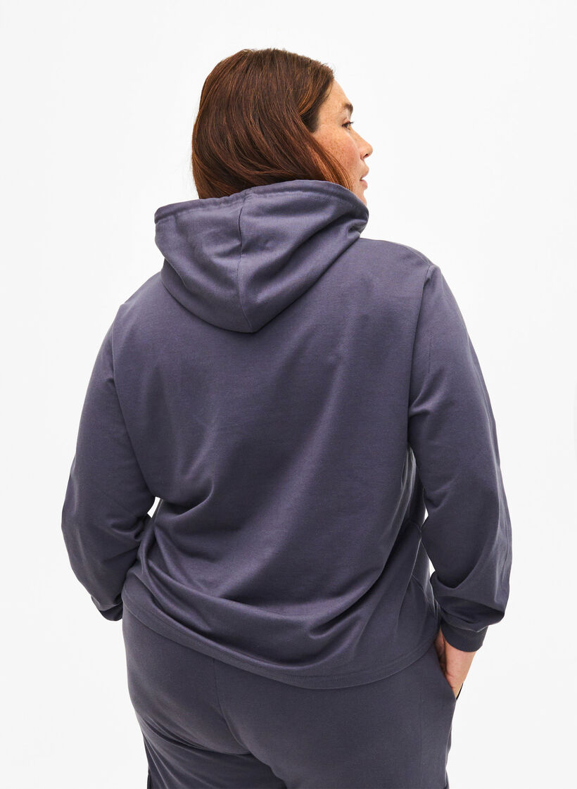 Sweat à capuche, Ombre Blue, Model image number 1