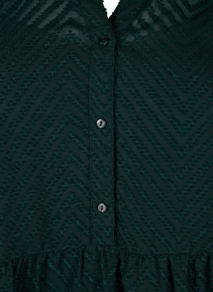 Robe courte texturée avec un col à volants, Scarab, Packshot image number 2