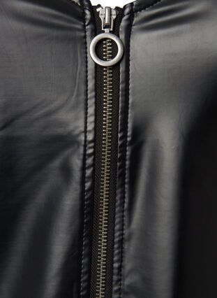 Robe en simili-cuir avec fermeture à glissière, Black, Packshot image number 2