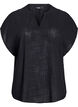 Chemisier ample avec manches &eacute;bouriff&eacute;es, Noir, Packshot image number 0