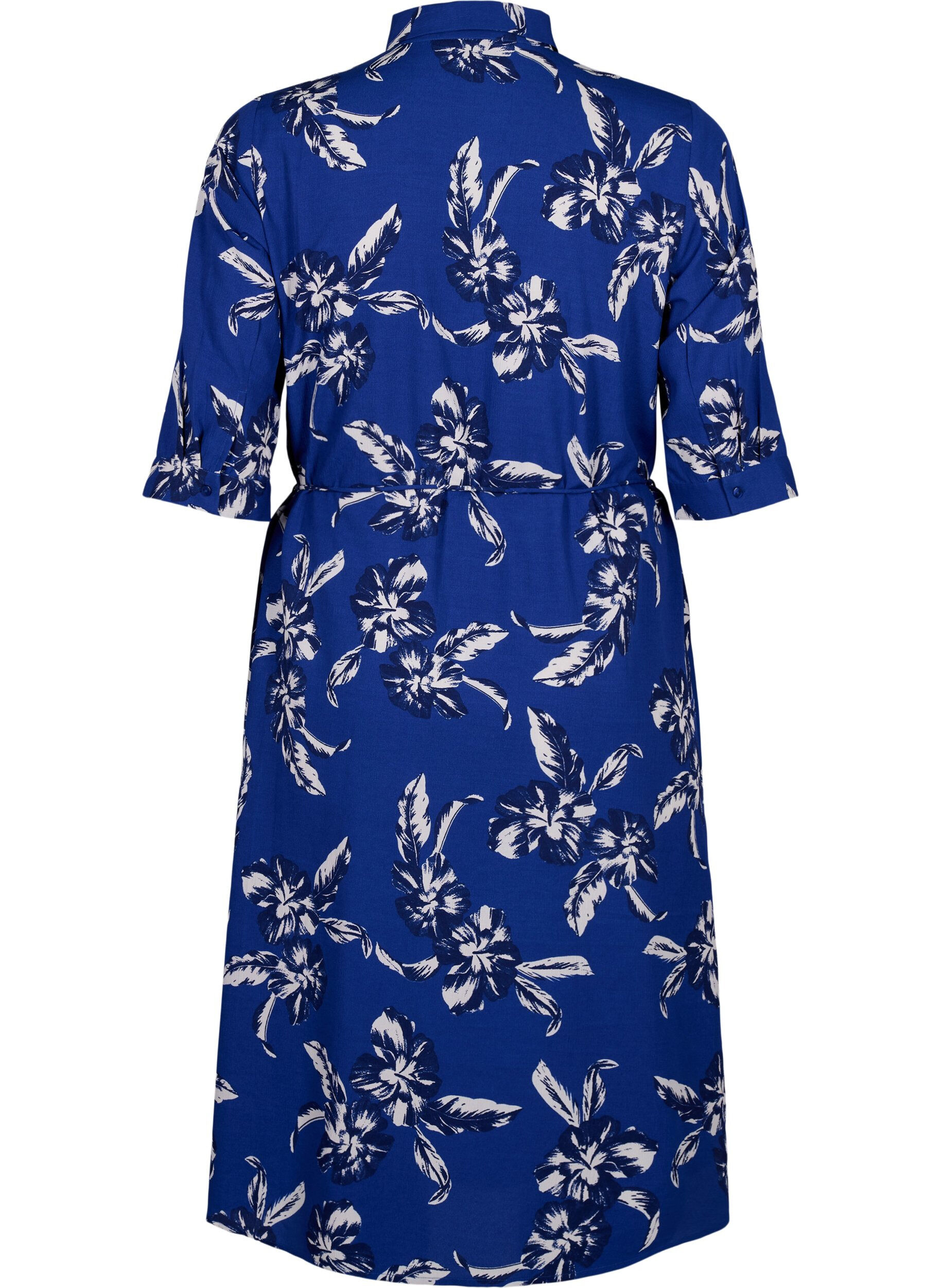 Zizzi FLASH - Robe chemise avec imprim&eacute; floral, Navy Blazer Flower, Packshot image number 1