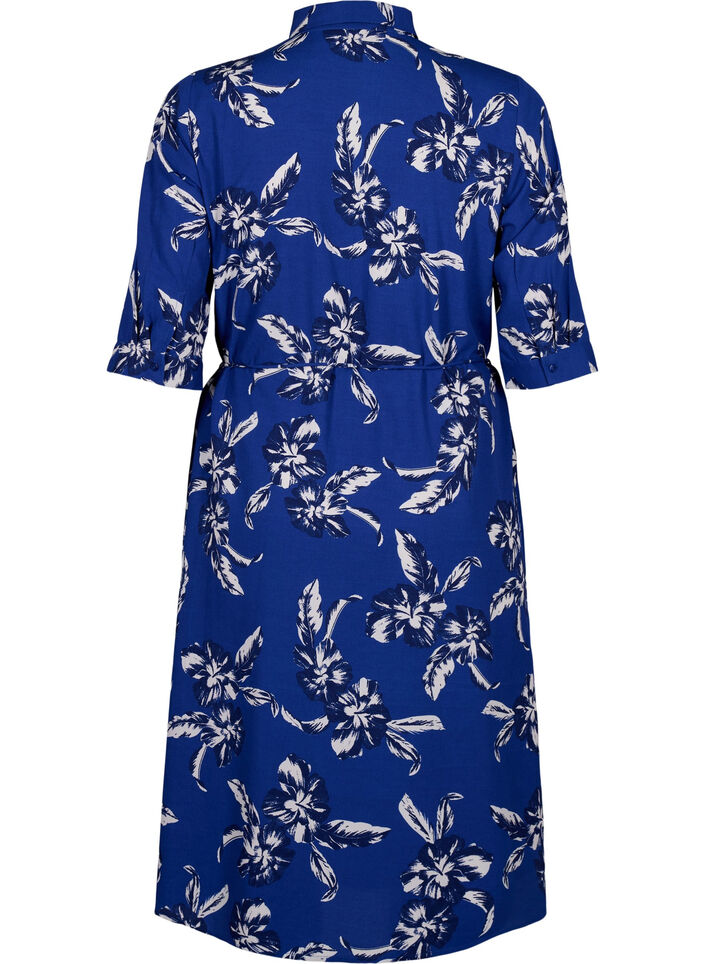 FLASH - Robe chemise avec imprimé floral, Navy Blazer Flower, Packshot image number 1