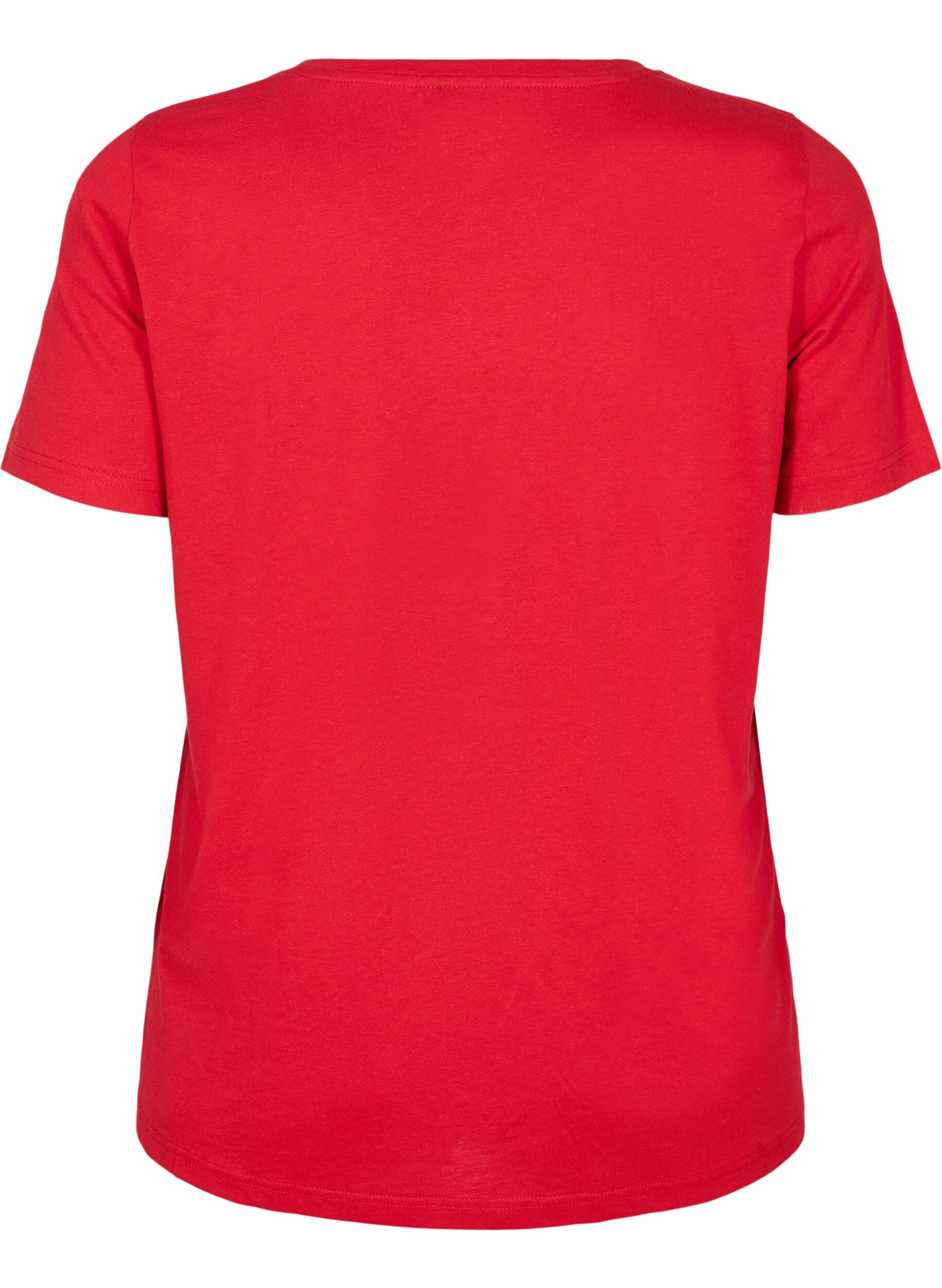 Zizzi FLASH &ndash; T-shirt avec motif, Rouge, Packshot image number 1