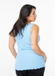 Top avec finitions en dentelle, Bleu Clair, Model image number 2