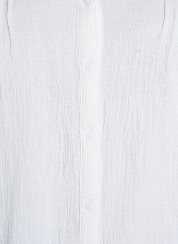 Blouse en mousseline de coton avec d&eacute;tails brod&eacute;s, Blanc, Packshot image number 2