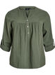 Blouse en mousseline de coton avec broderie anglaise, Vert, Packshot image number 0