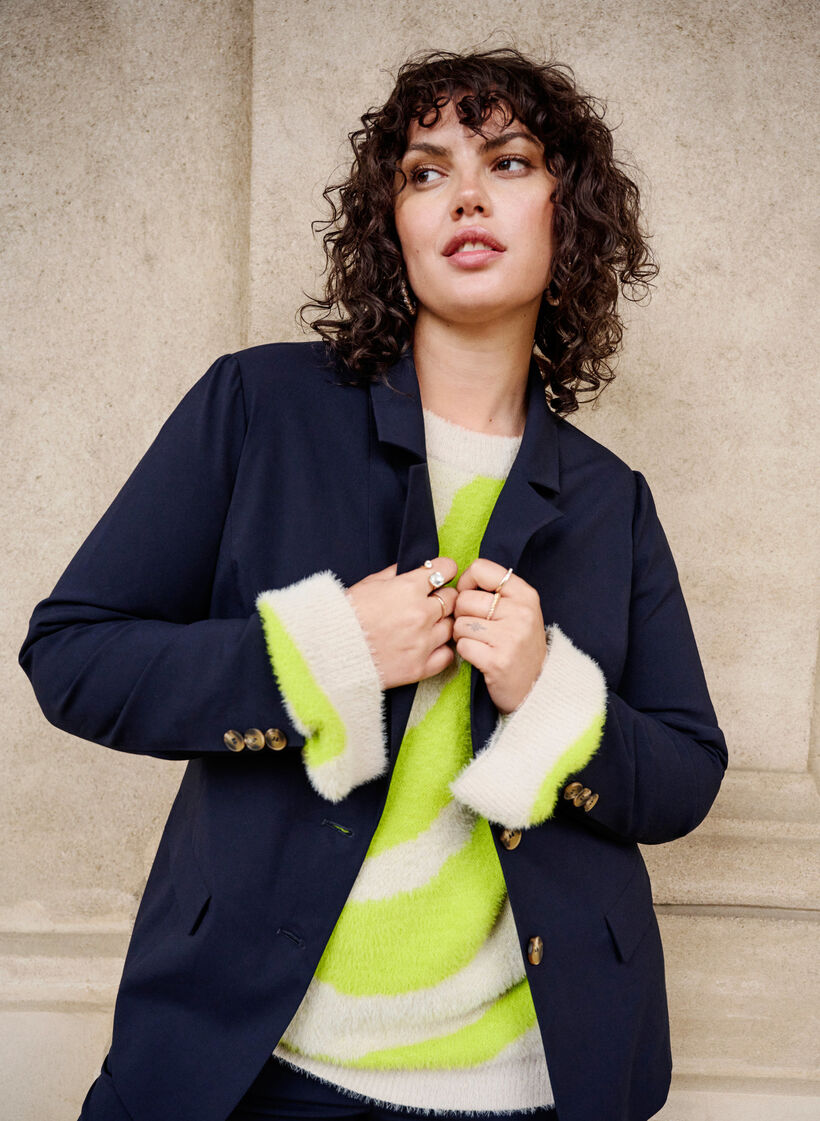 Blazer classique avec fermeture à boutons, Night Sky, Image image number 0