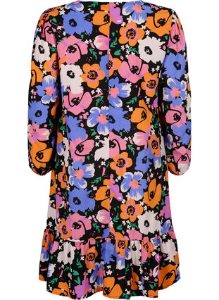 Robe à fleurs avec col en V, Vibrant Flower AOP, Packshot image number 1