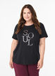 T-shirt imprim&eacute;, Noir, Model image number 0