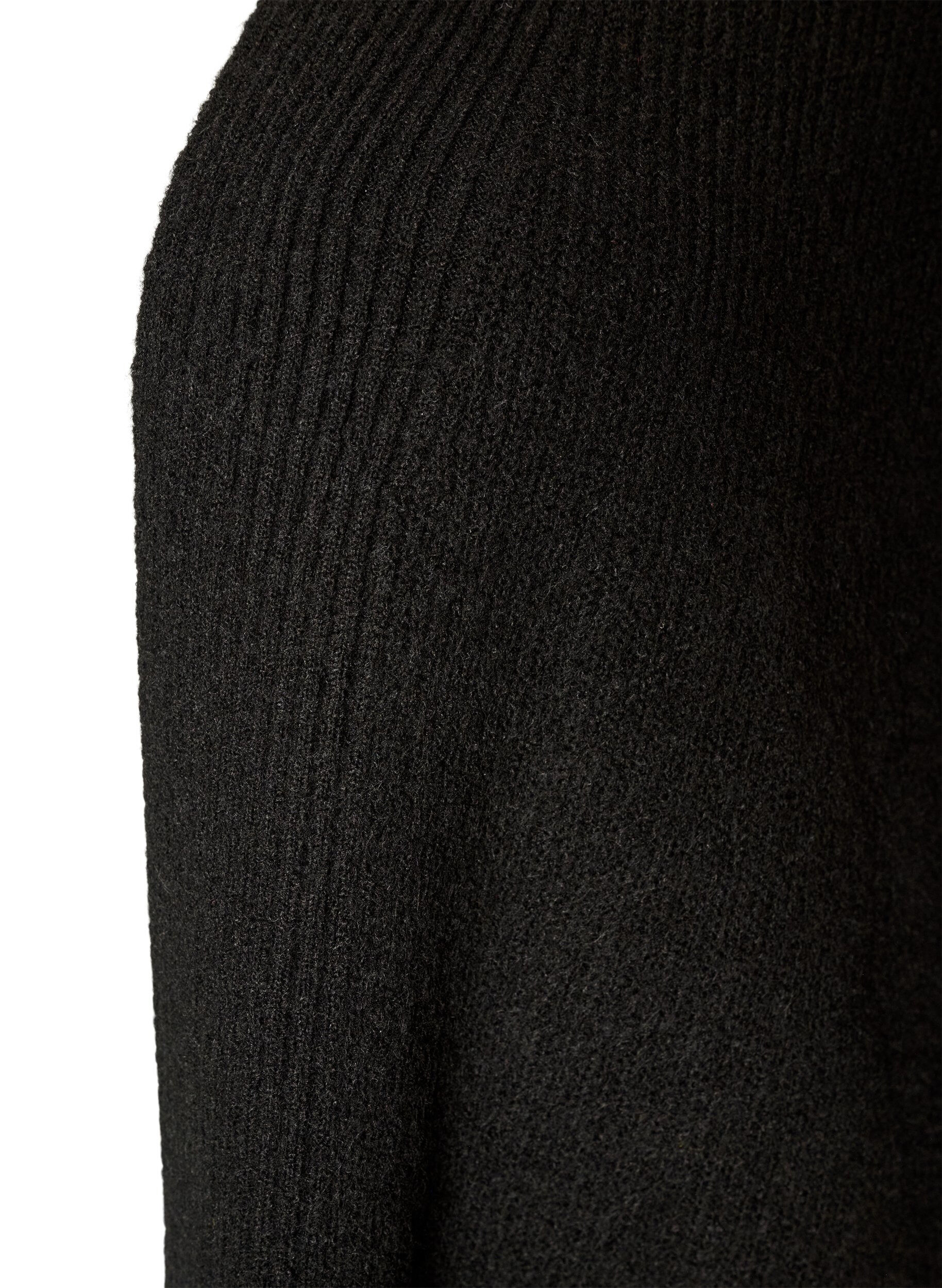 ZizziCardigan ouvert sur le devant &agrave; manches larges, Noir, Packshot image number 2