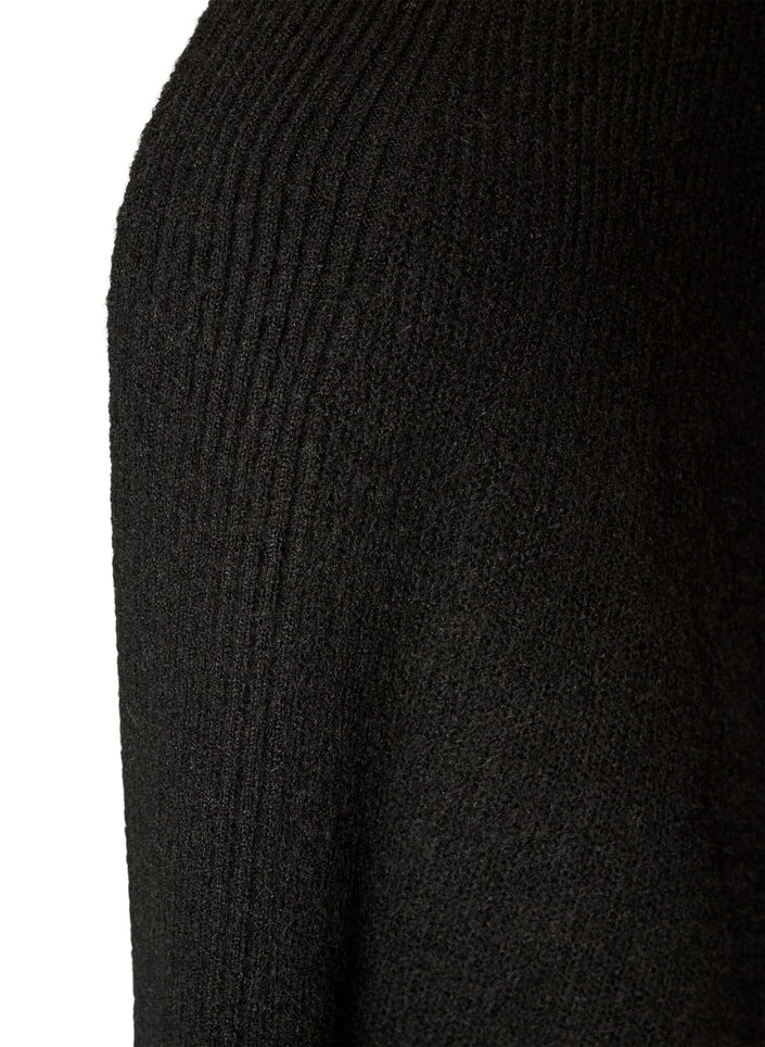 Cardigan ouvert sur le devant &agrave; manches larges, Noir, Packshot image number 2