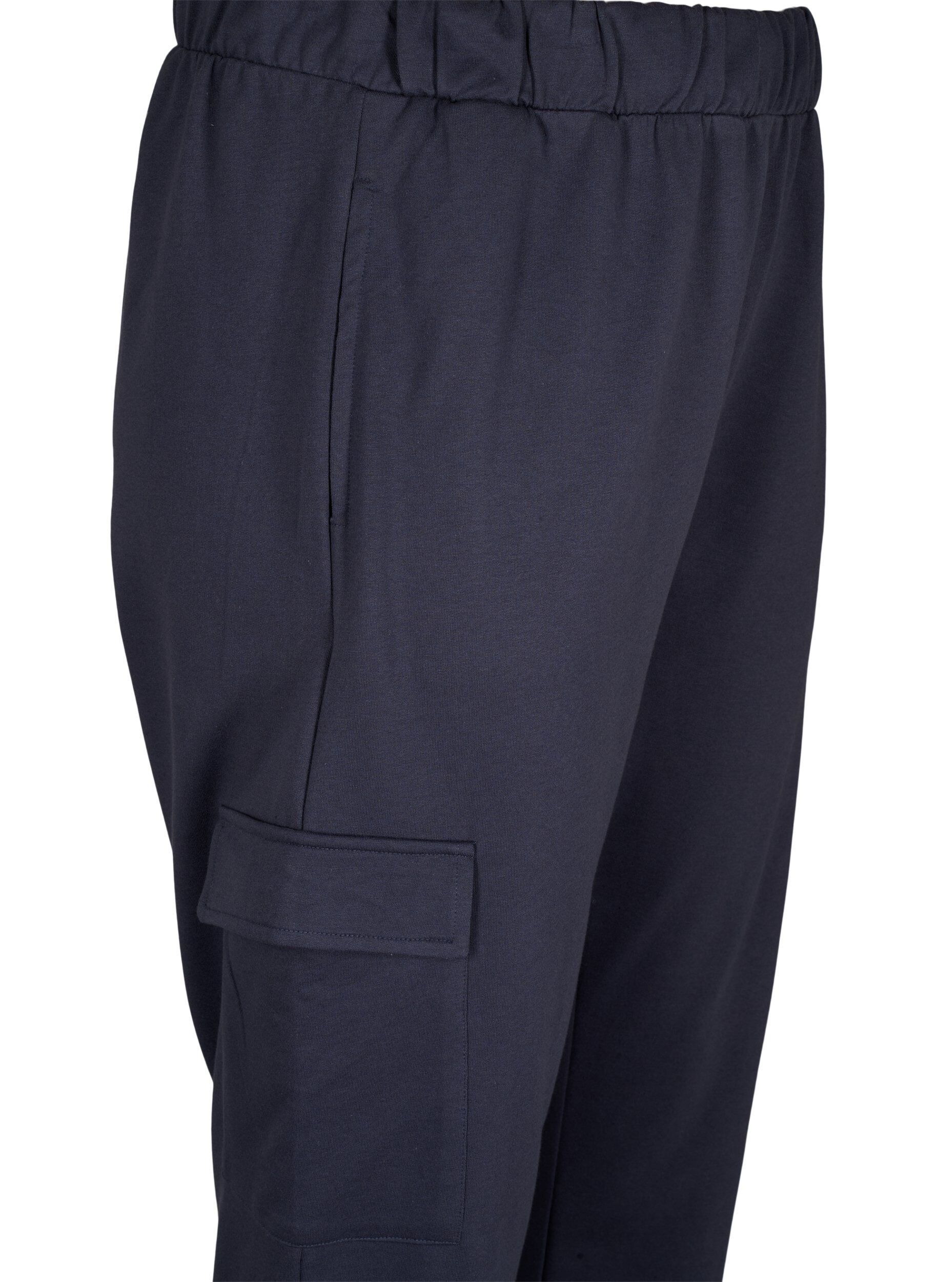Zizzi Pantalon de surv&ecirc;tement avec poches cargo, Ombre Blue, Packshot image number 2