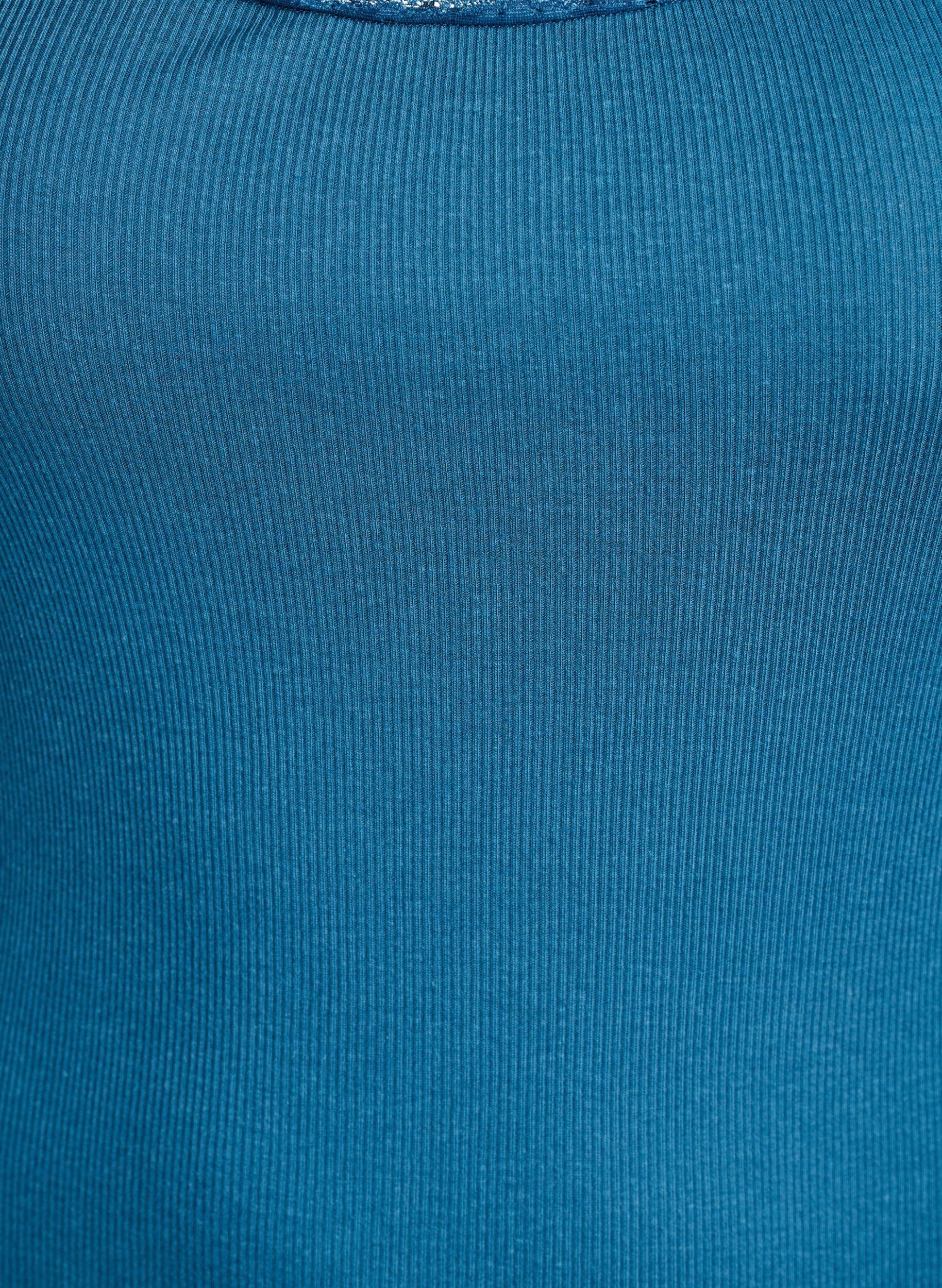 Zizzi Haut avec bordure en dentelle, Bleu p&eacute;trole, Packshot image number 2