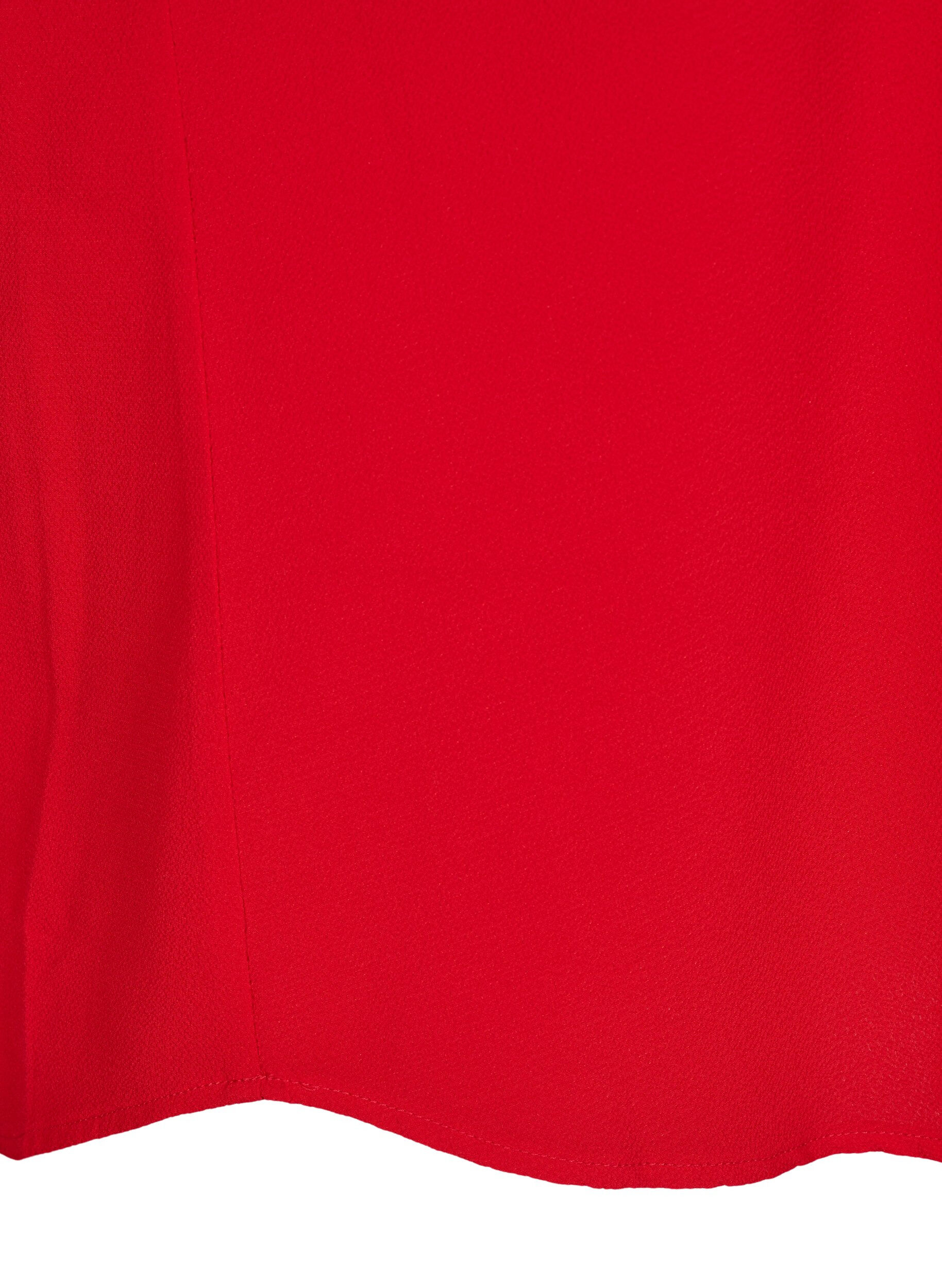 ZizziChemisier &agrave; manches courtes et encolure ronde, Rouge, Packshot image number 3