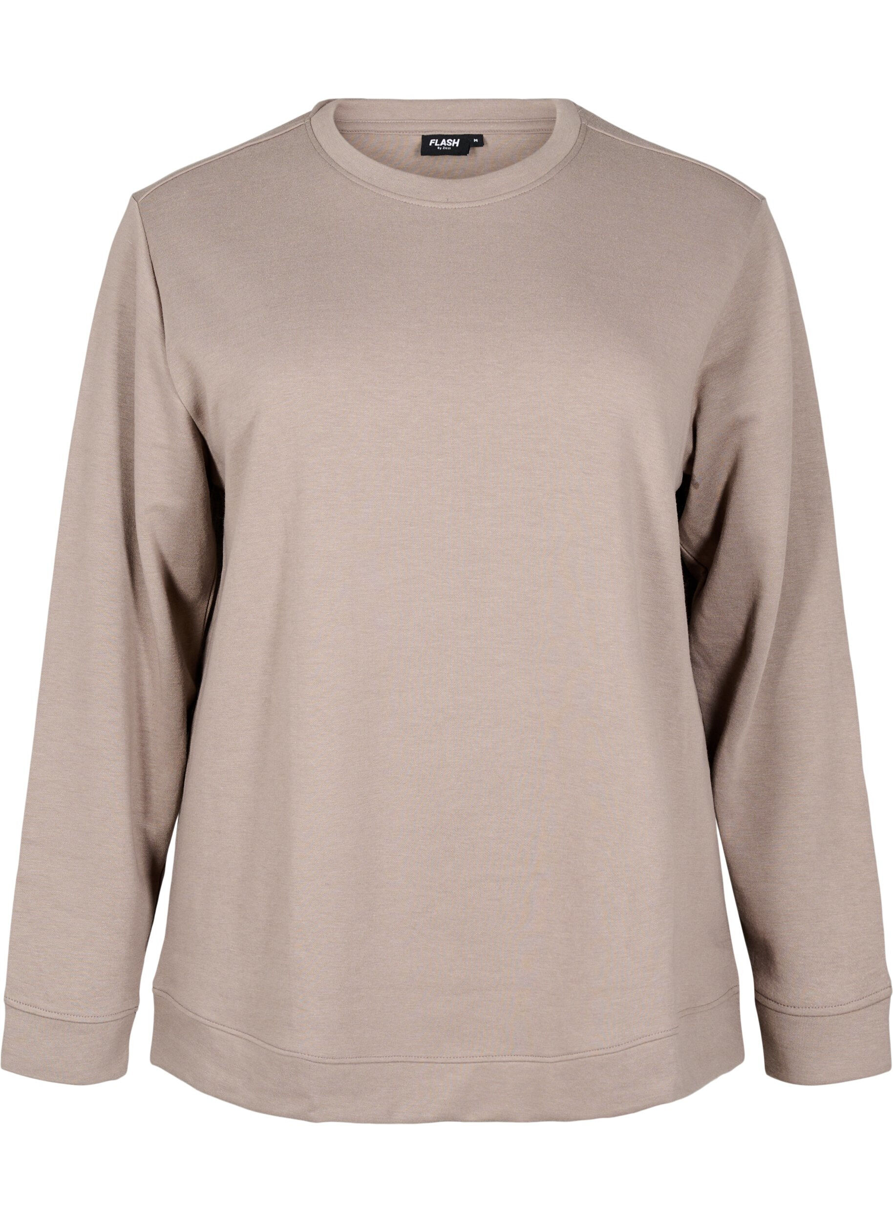 Zizzi FLASH - Sweat-shirt &agrave; col ras du cou, Beige, Packshot image number 0
