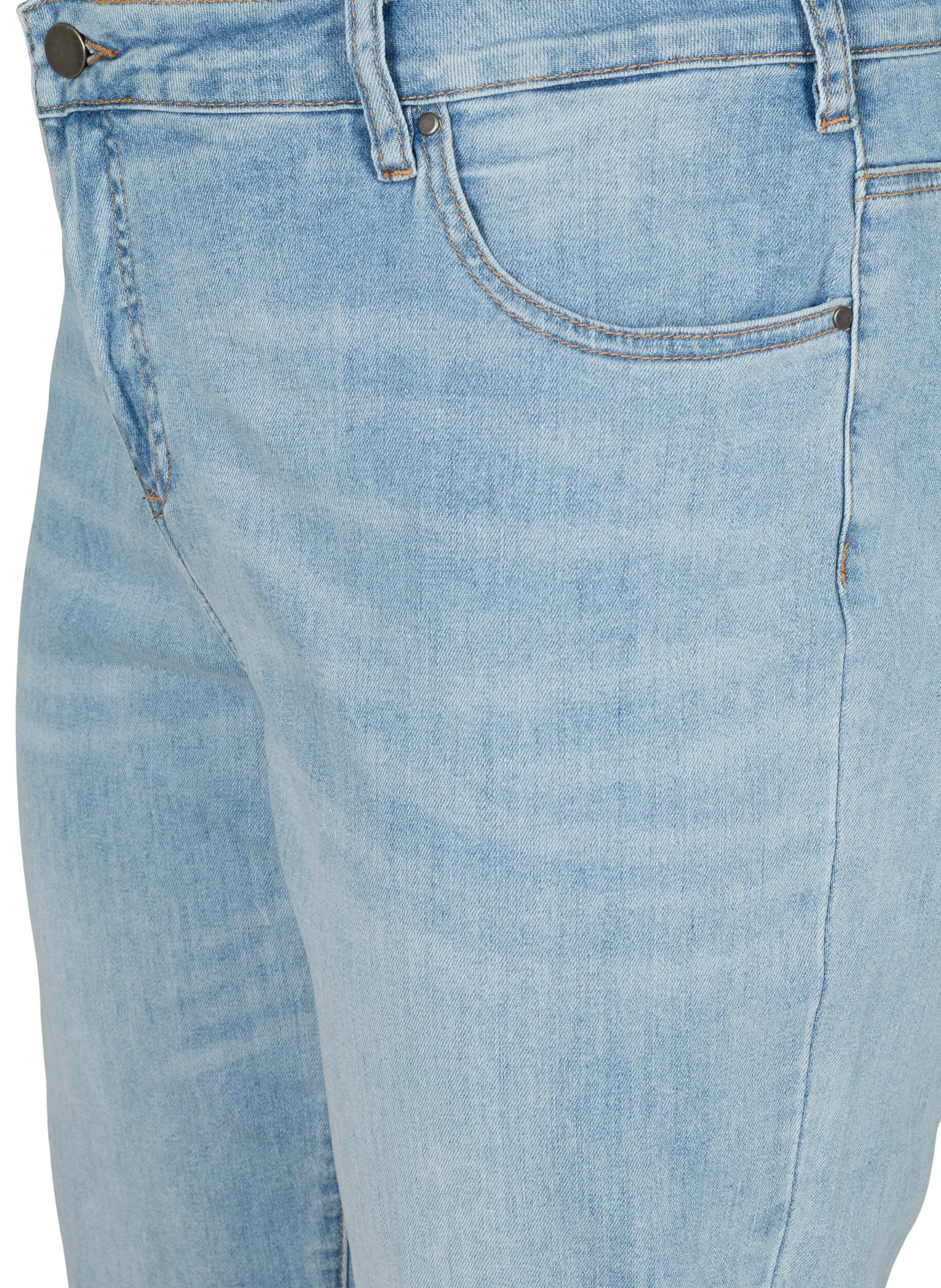 ZizziJean 7/8 retrouss&eacute; et taille haute, Bleu Clair, Packshot image number 2