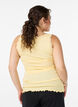 Haut avec bordure en dentelle, Jaune clair, Model image number 2