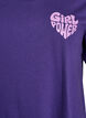 Chemise de nuit &agrave; manches courtes en coton biologique, Violet, Packshot image number 2