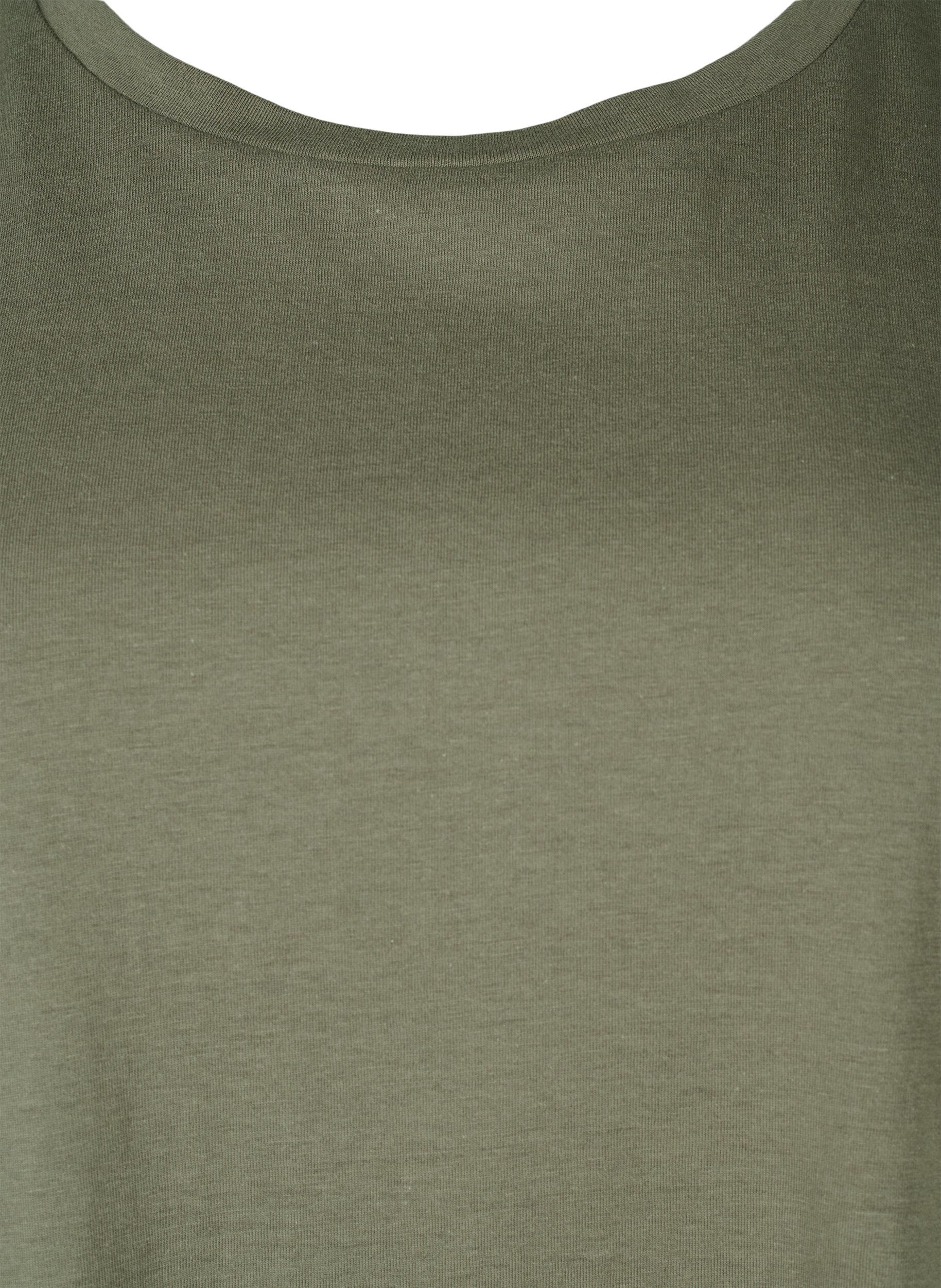 Zizzi2 packs de t-shirts &agrave; manches courtes, Vert Kaki, Packshot image number 4