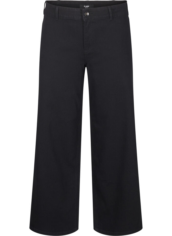 FLASH - Jean large, Noir, Packshot image number 0