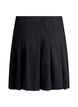 Jupe courte pliss&eacute;e &agrave; taille &eacute;lastique, Noir, Packshot image number 1